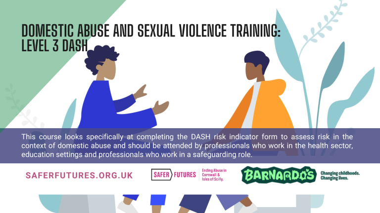 Domestic Abuse and Sexual Violence Level 3 DASH Training (Truro)